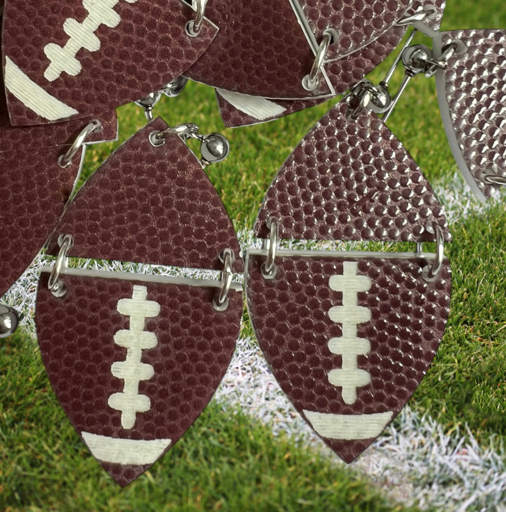 Football Acrylic Earrings